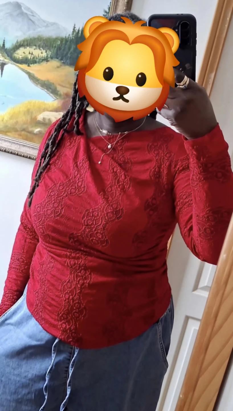 Viki SEWS Lemmya Red Lace Long Sleeve Top - photo 3