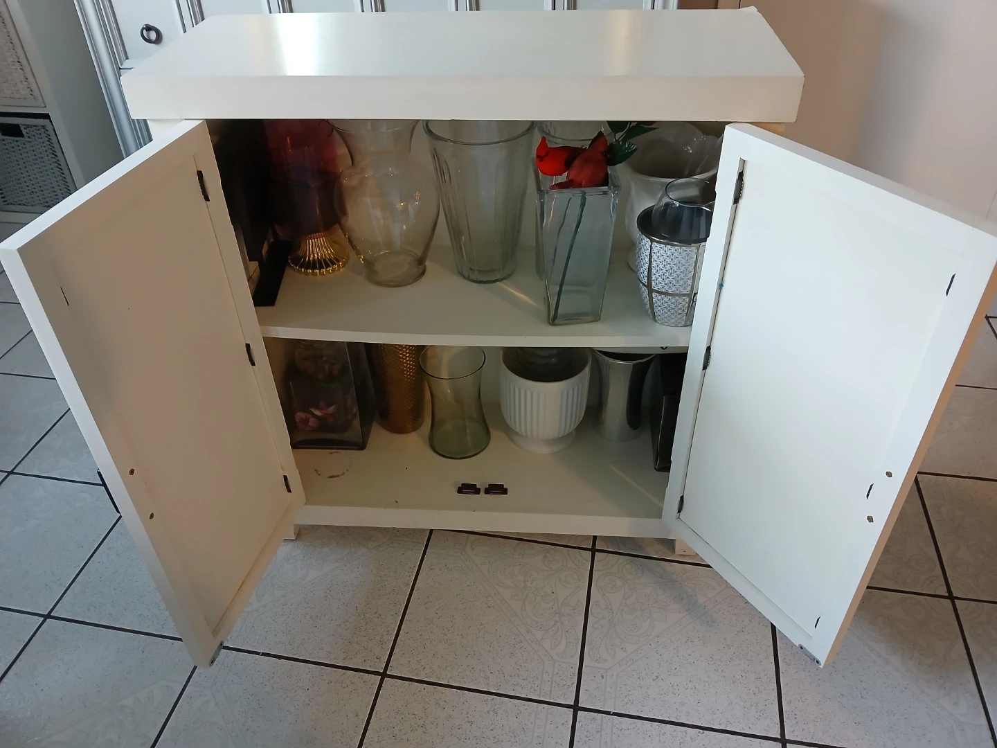 Storage wooden console 2 Mirrored doors Cabinet - photo 4