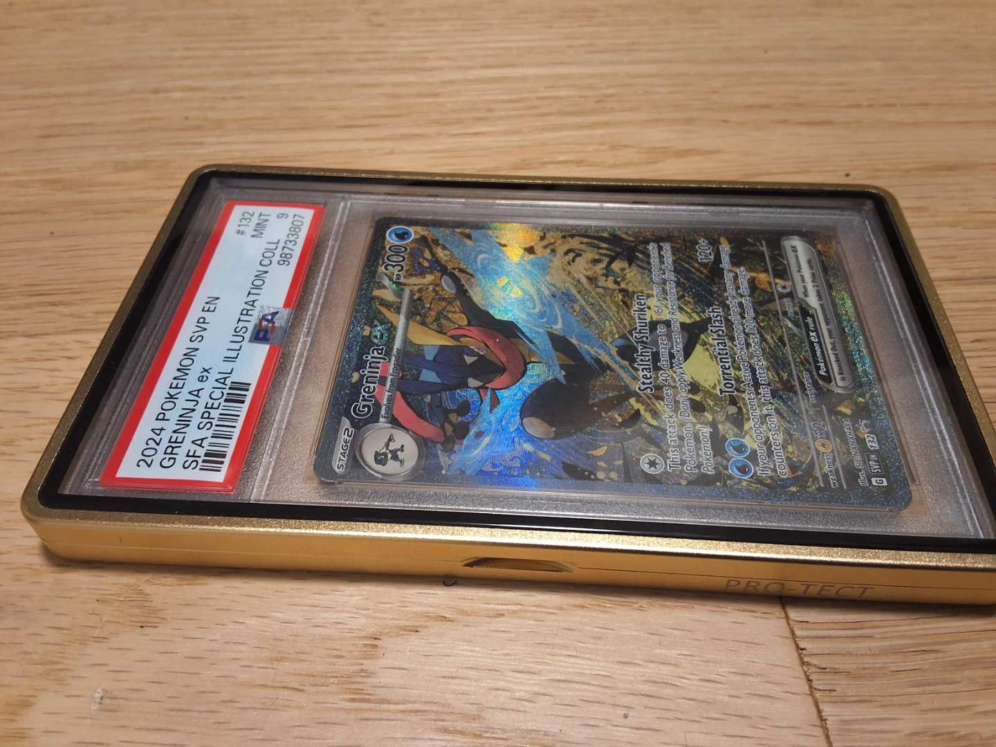 Greninja EX promo #132 PSA 9 + GOLD UV CASE