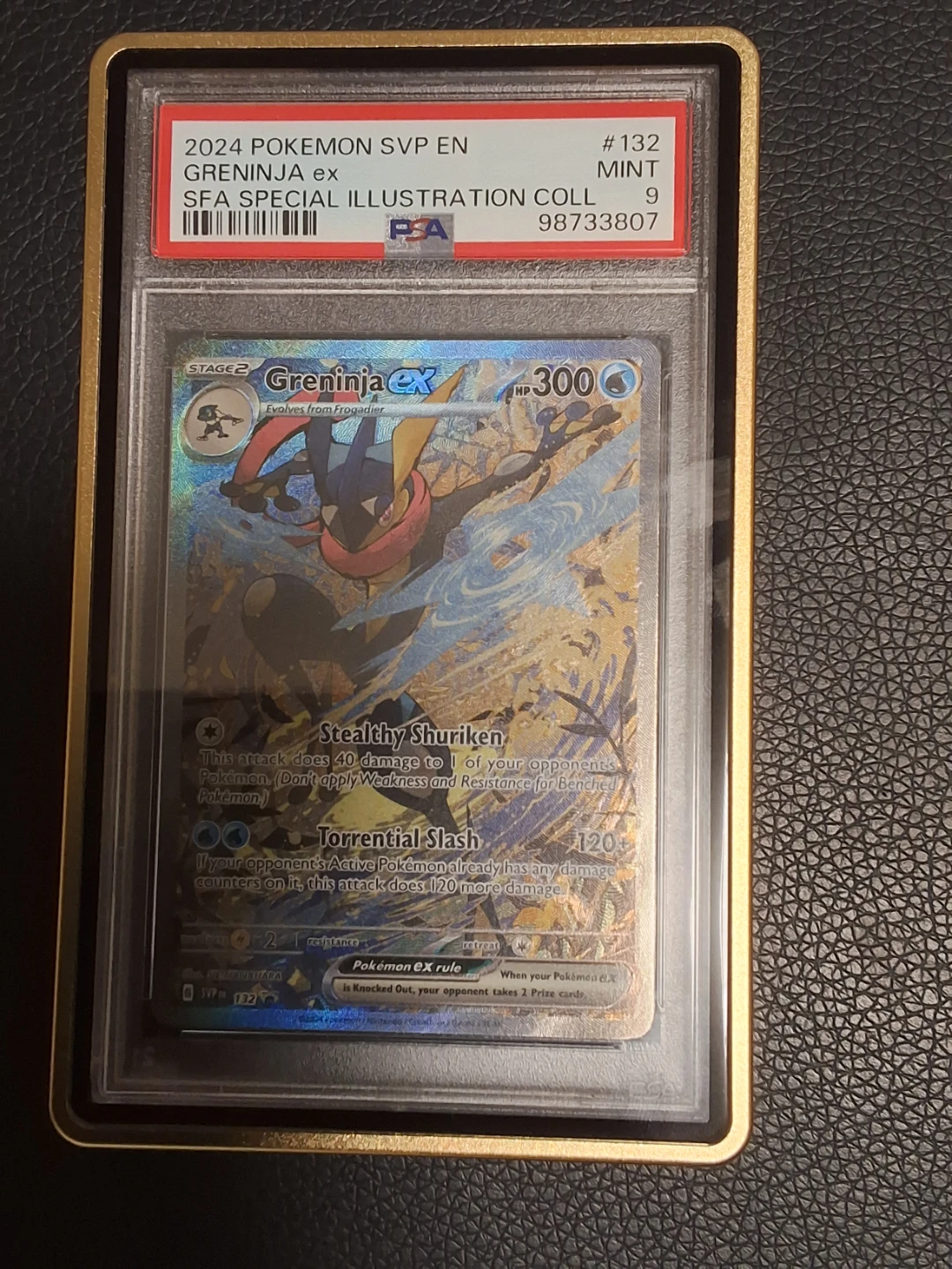 Greninja EX promo #132 PSA 9 + GOLD UV CASE - photo 2