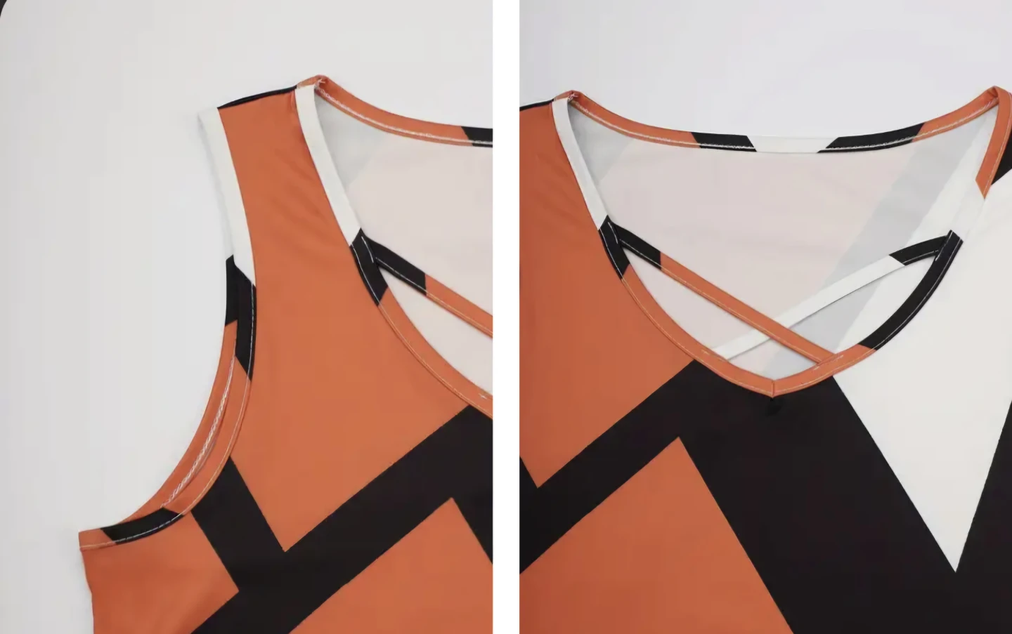 Women's Geometric Print Criss-Cross Tank Top - photo 2