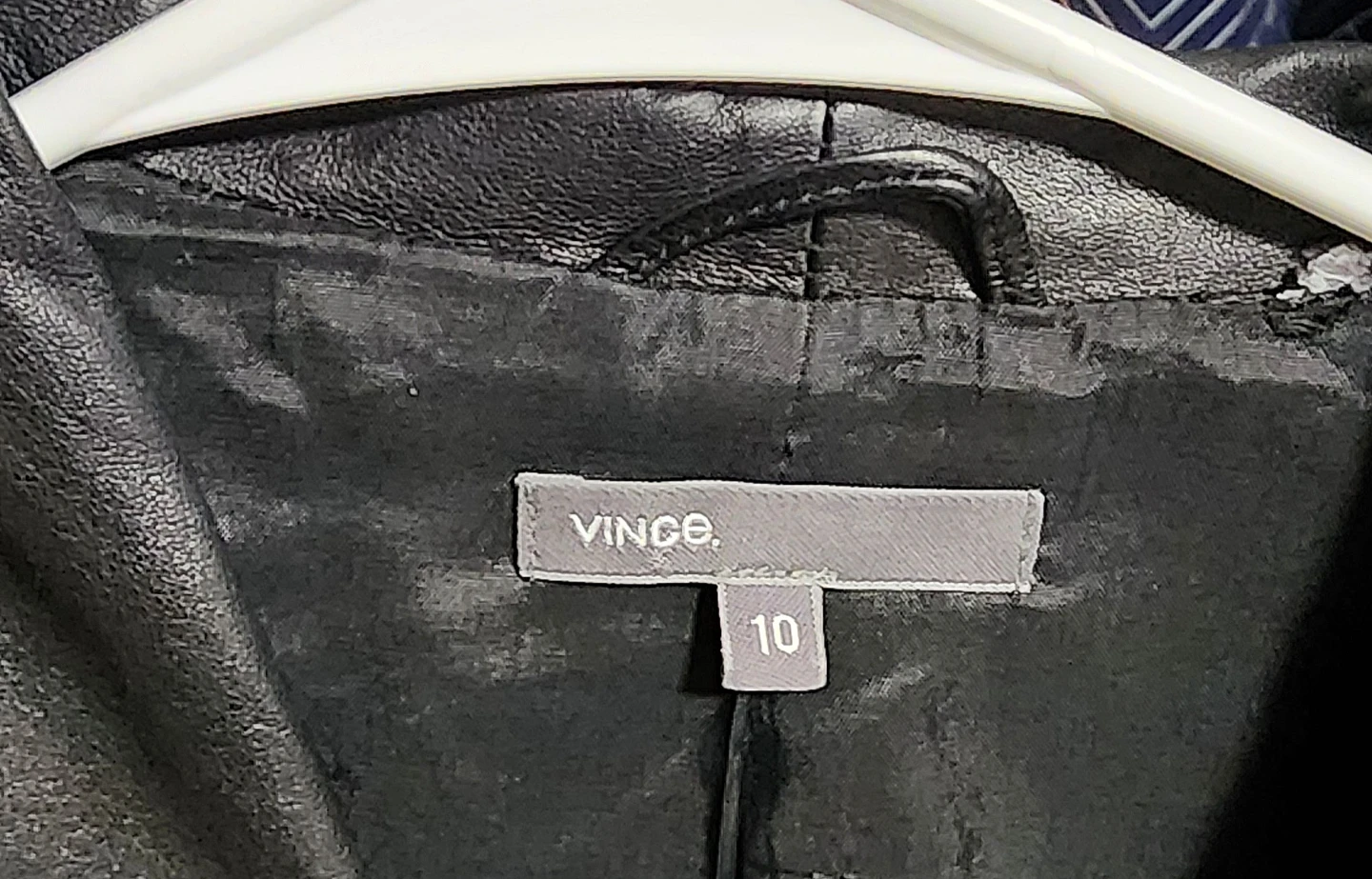 Vince Black Leather Blazer - Size 10 - photo 3