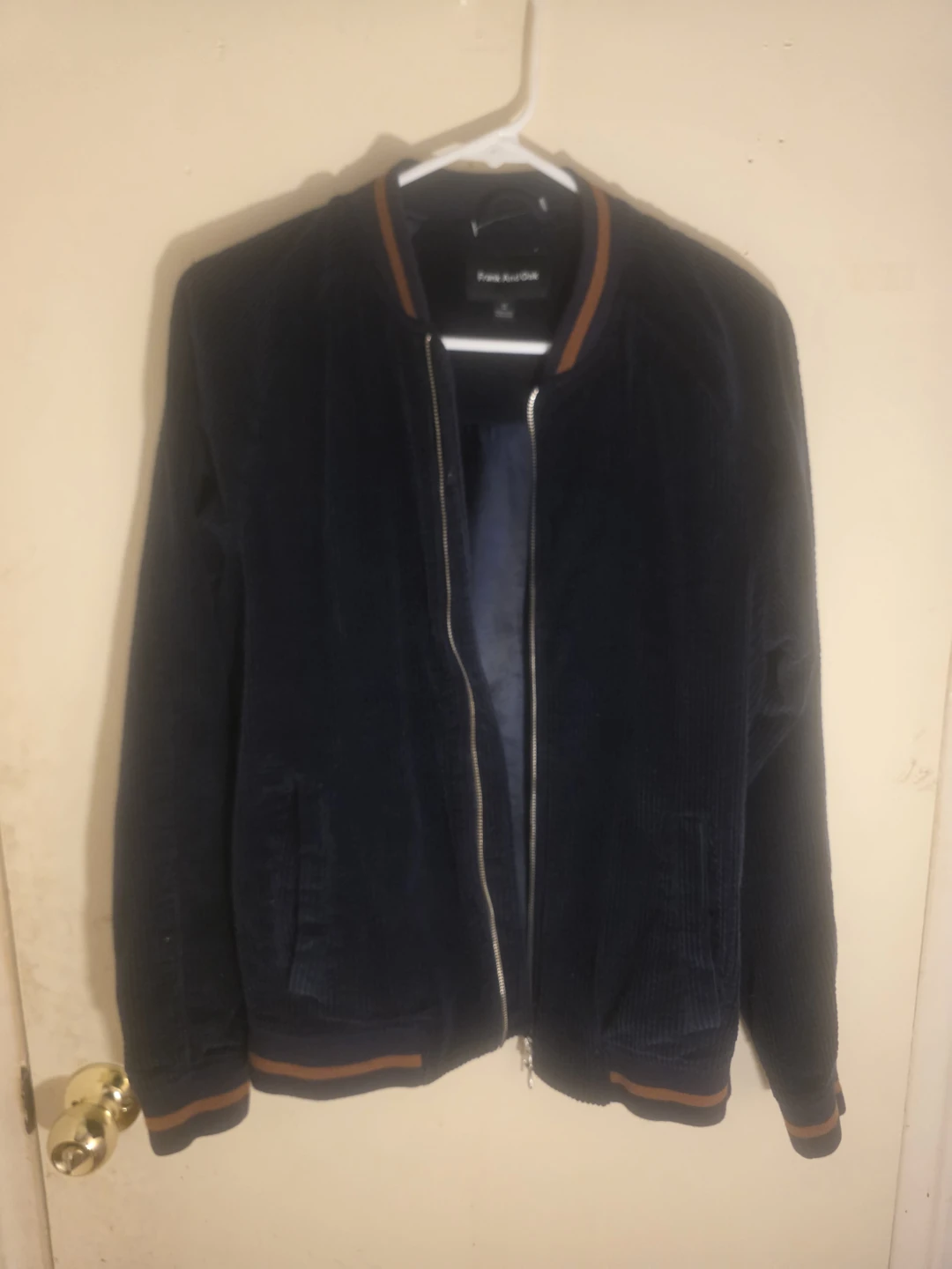 Frank And Oak Navy Corduroy Bomber Jacket XS