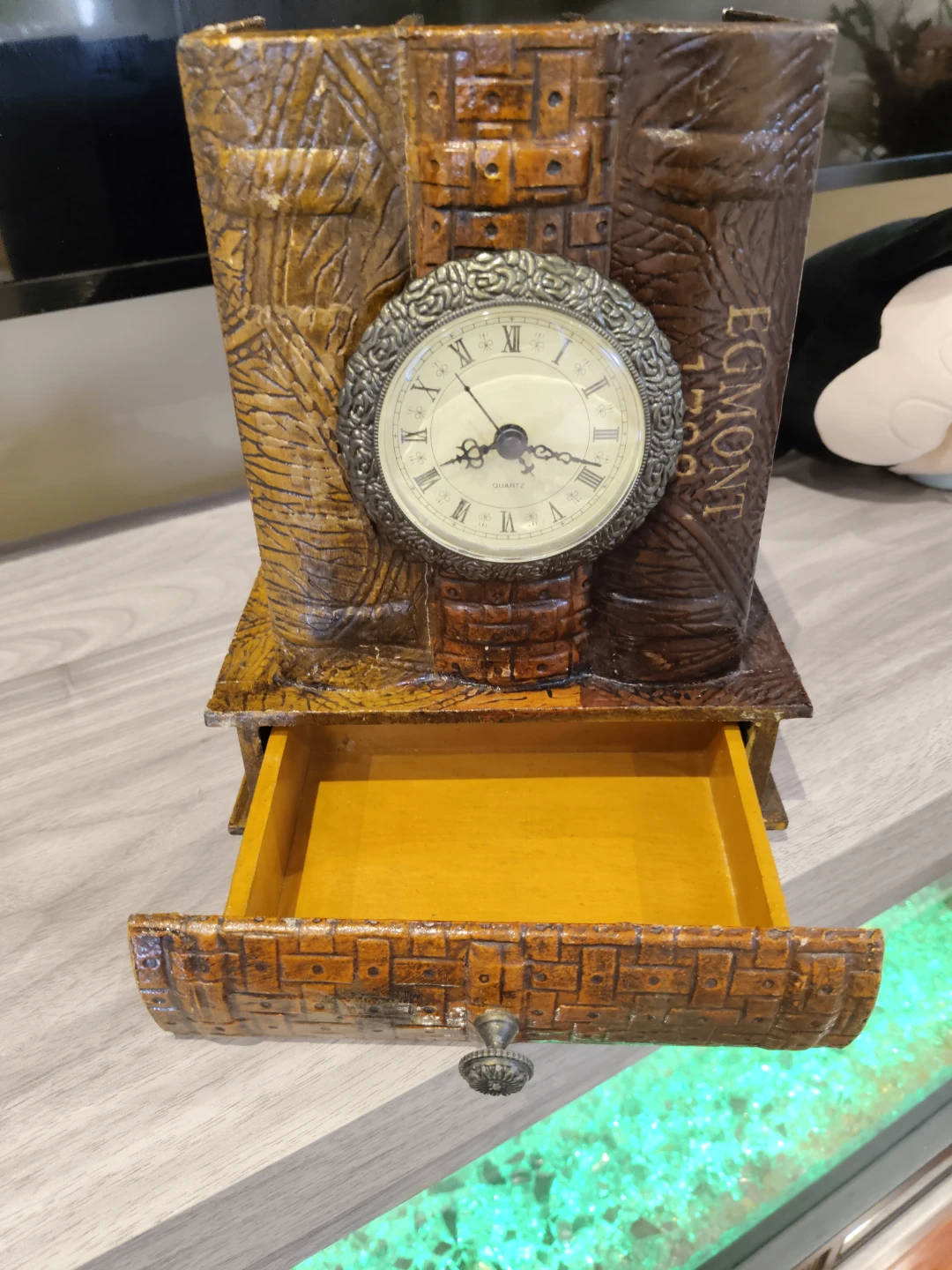 Decorative Book Clock with Drawer - photo 2