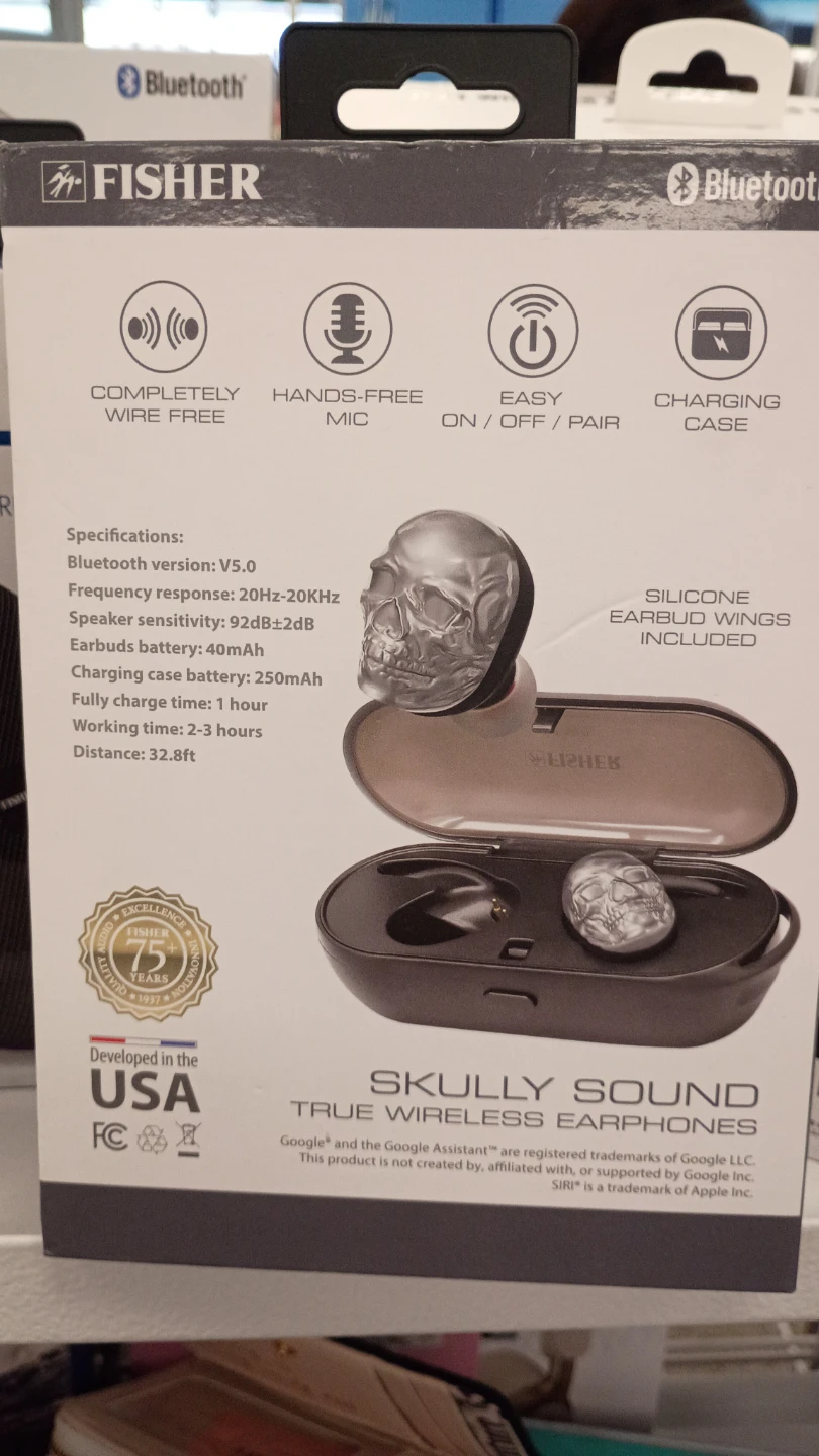 Fisher Skully Sound True Wireless Earphones Skull Design
