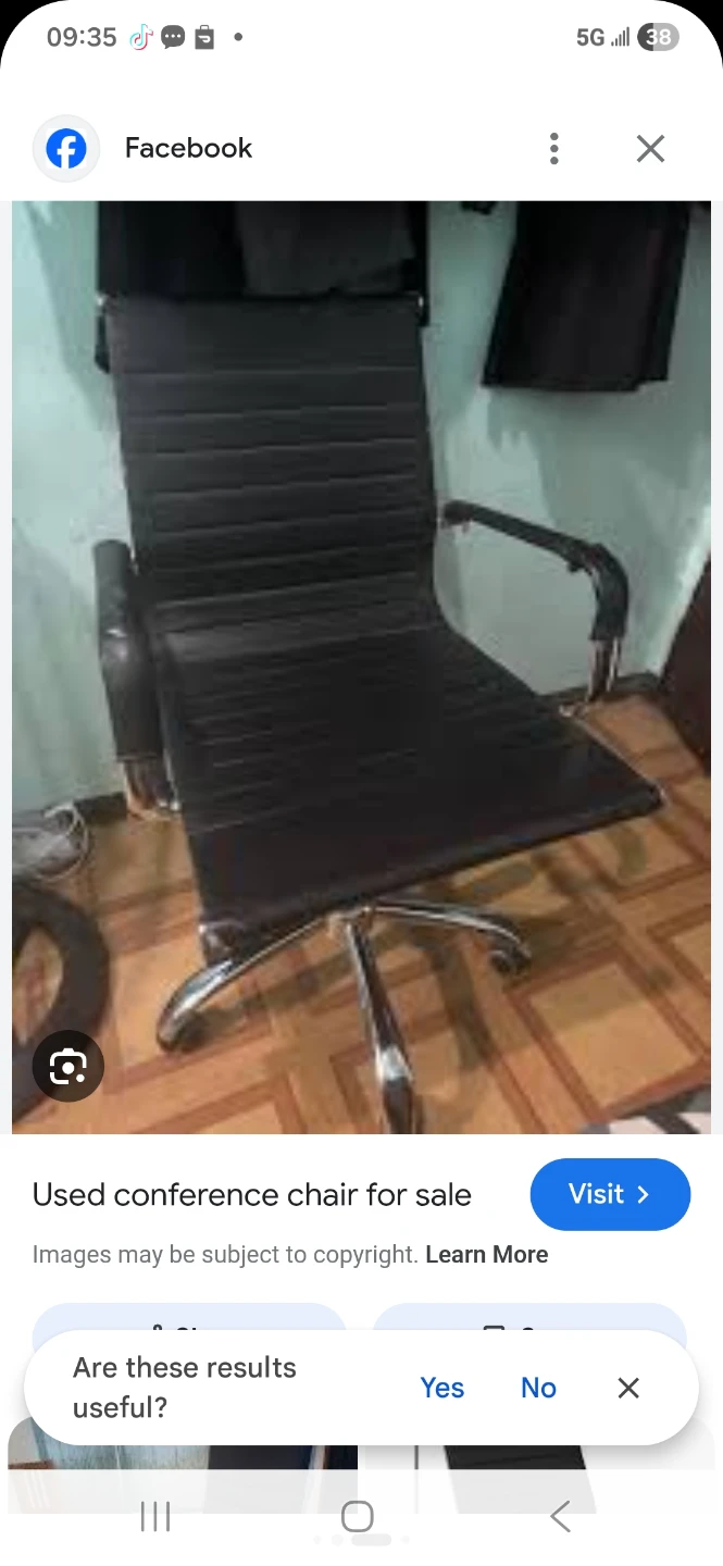 Black Faux Leather Office Chair - photo 4