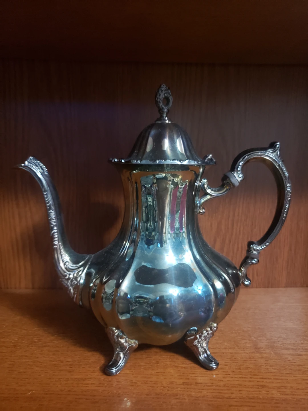 Vintage EPCA Lancaster Rose Silverplate Teapot