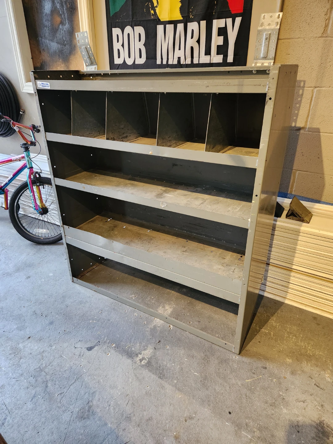 Grey Metal cargo van Shelving Unit