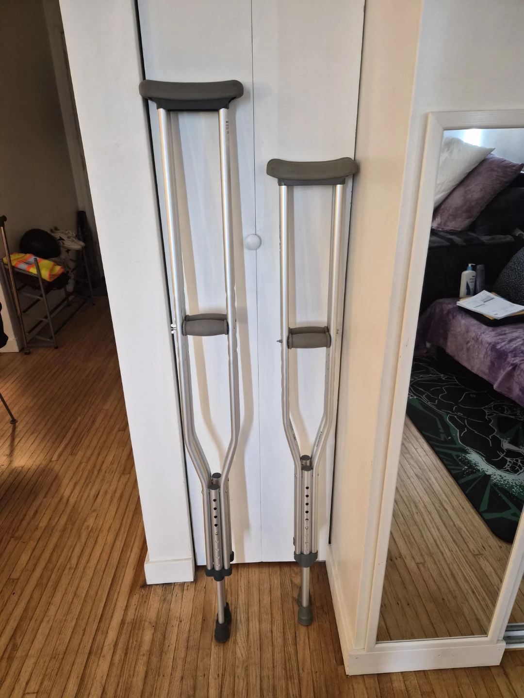 Pair of Adjustable Crutches