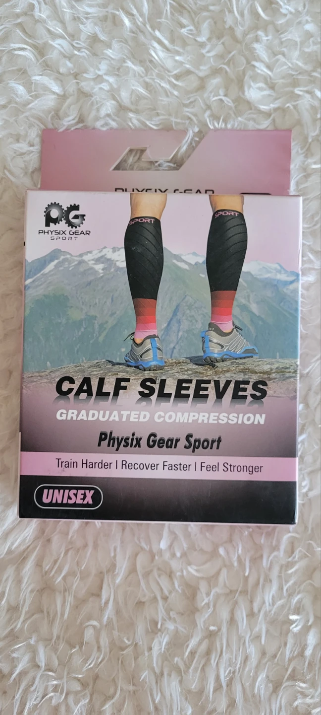 BNIB Physix Gear Sport Calf Sleeves L/XL Graduated Compression