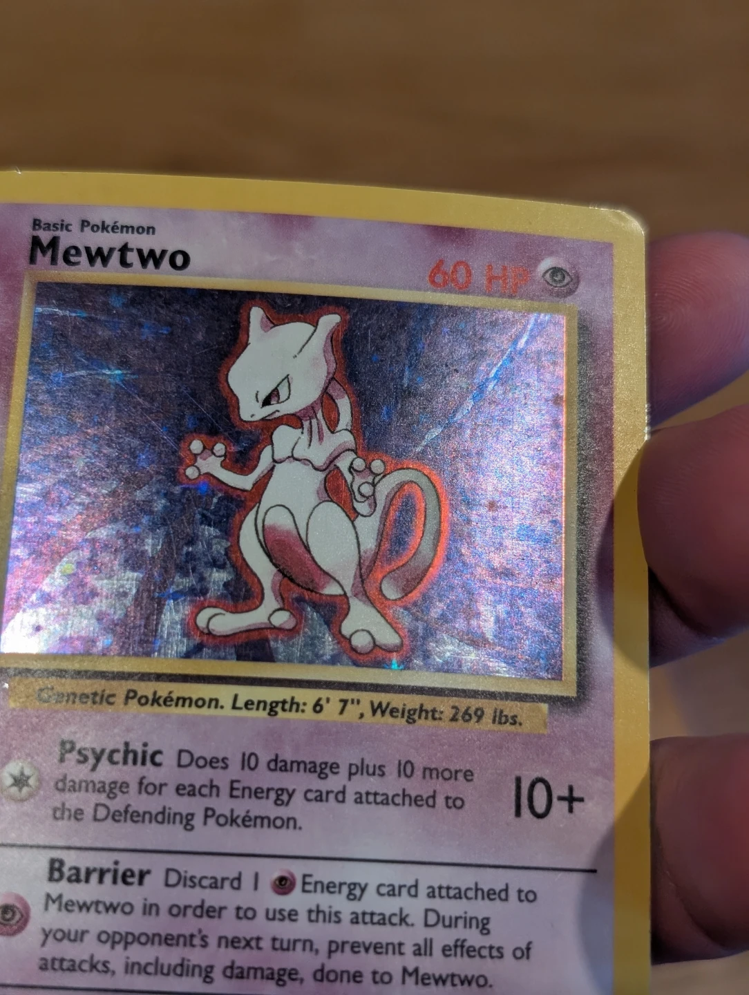 Mewtwo Base Set HOLO 10/102 - Pokemon - photo 3