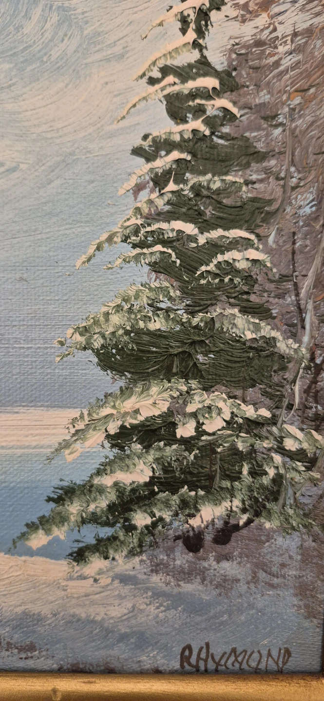 Framed Winter Landscape Painting by Raymond - photo 2