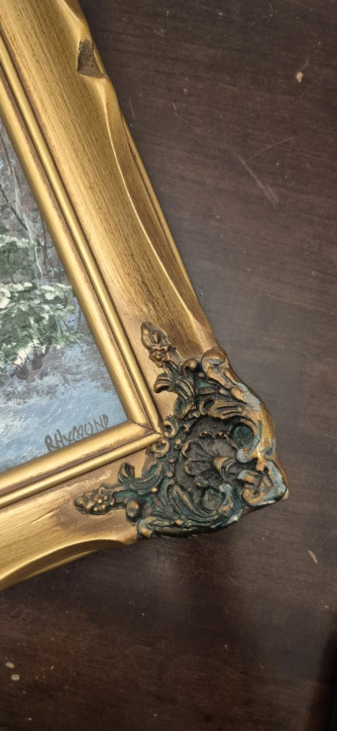 Framed Winter Landscape Painting by Raymond - photo 3