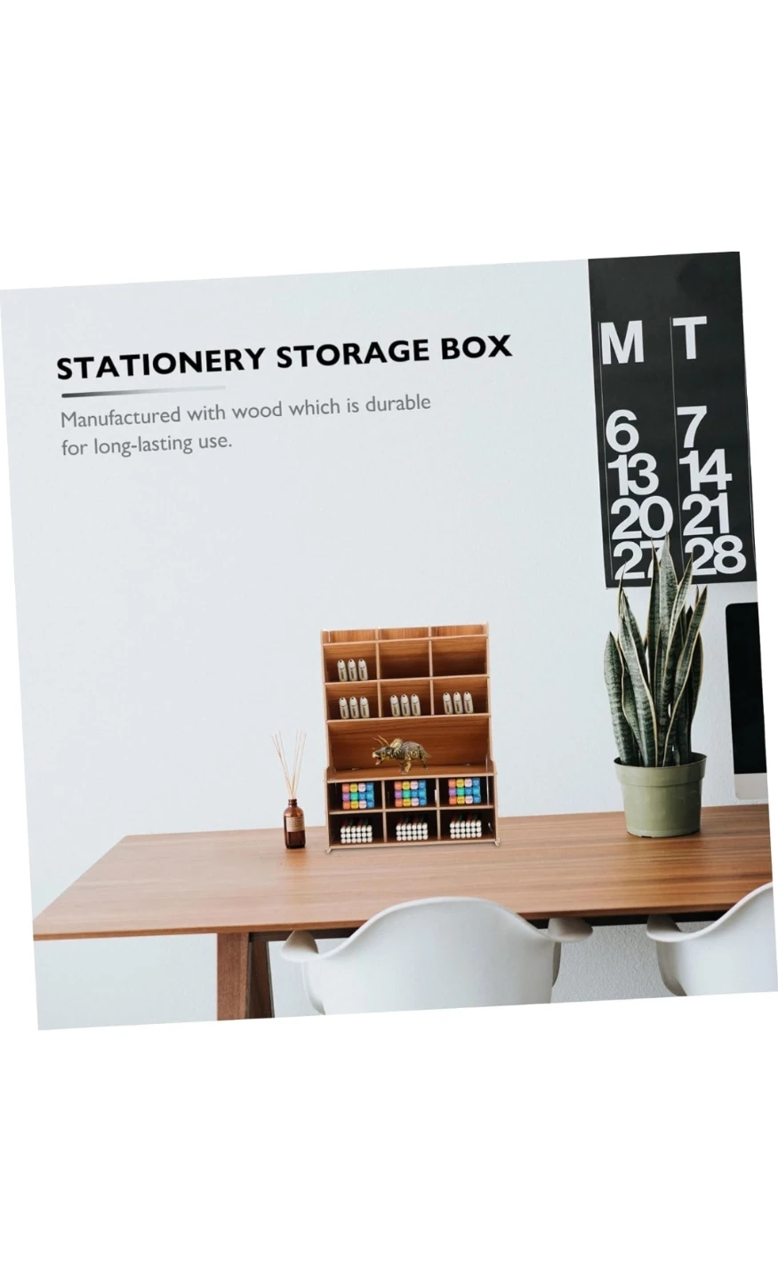 Wooden Desk Organizer for Stationery - photo 4