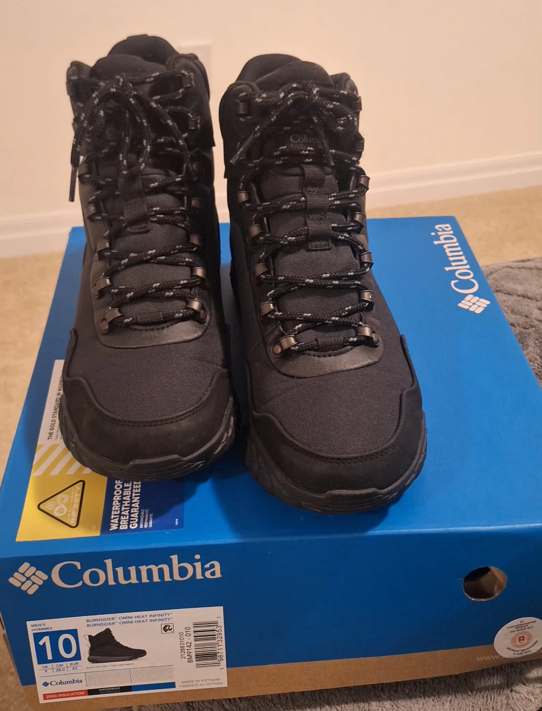 Columbia Burnside Omni-Heat Infinity Men's Boots - Size 10