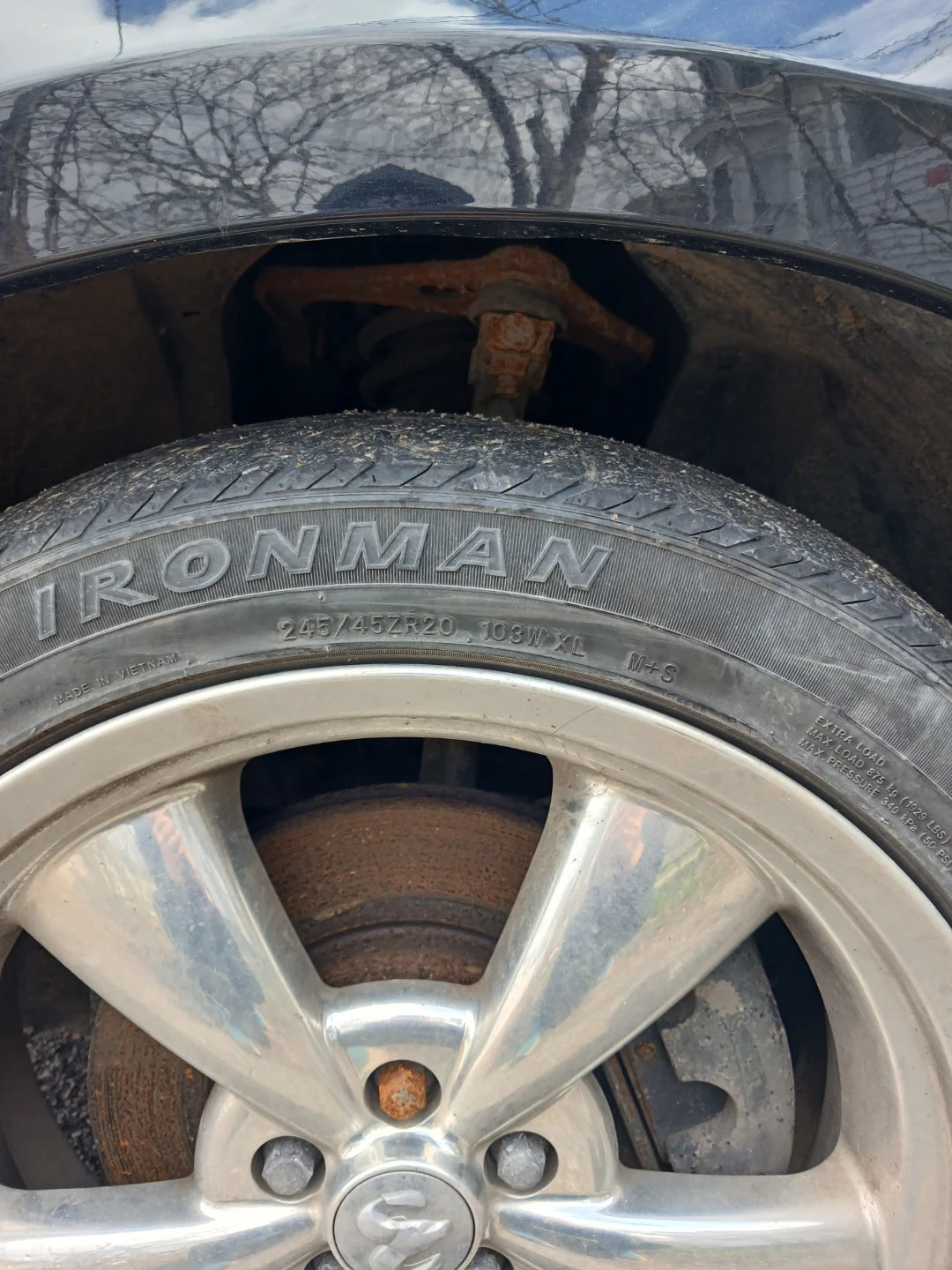 Set of 4 Ironman 245/45ZR20 Tire and Chrome Rim - photo 2
