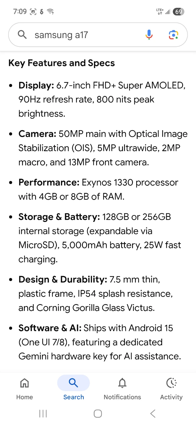Samsung Galaxy A17 5G Smartphone - photo 3