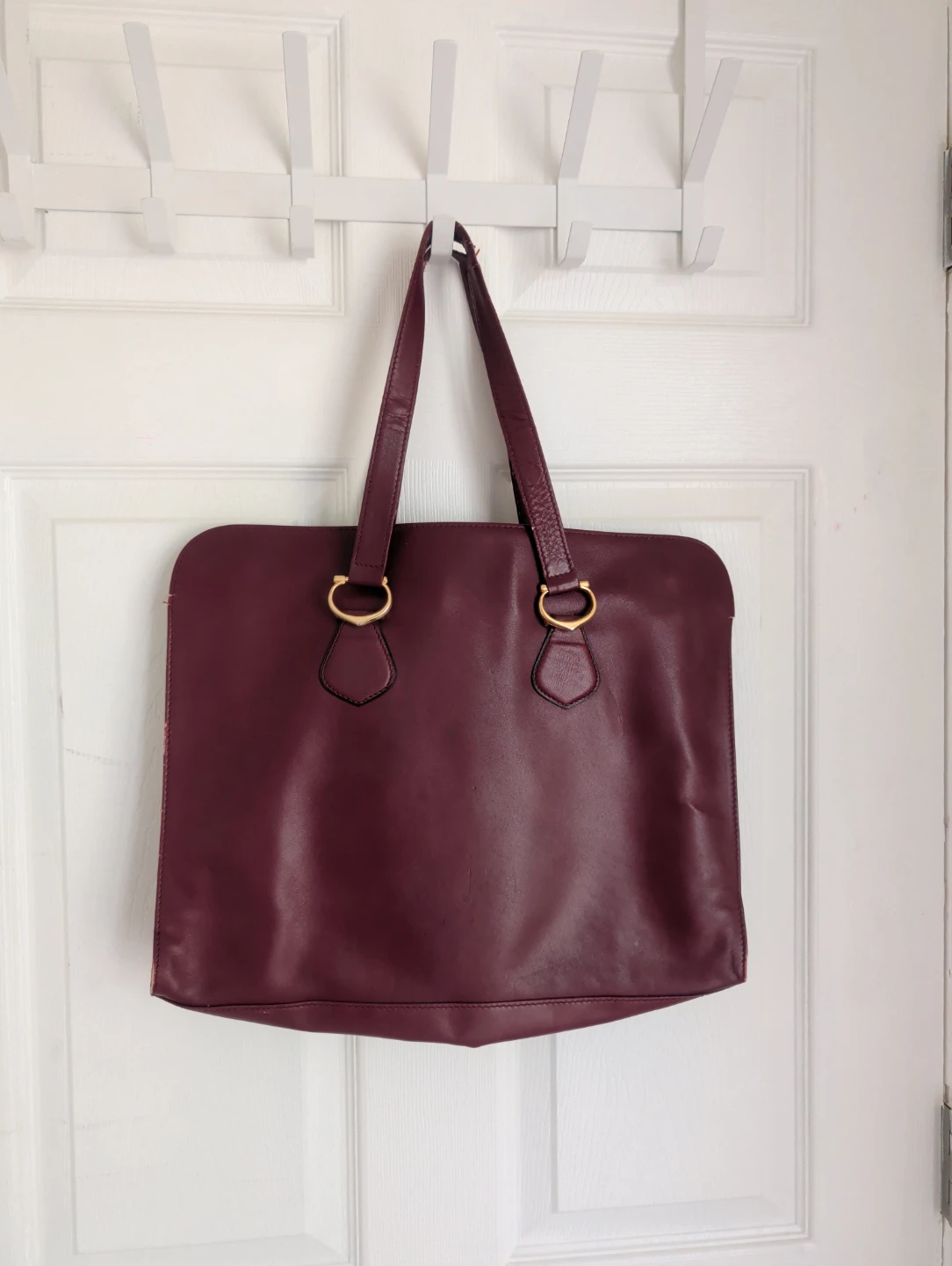 Burgundy Leather Tote Bag by Cartier - photo 2