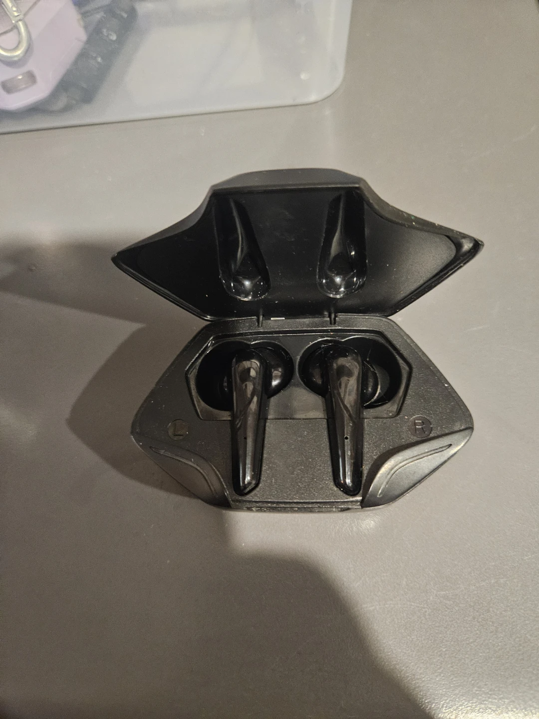 Black Wireless Earbuds with Charging Case