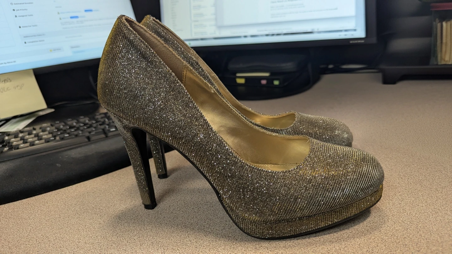 Fioni Night Glitter High Heel size 9