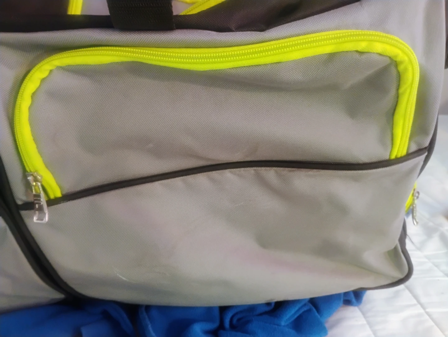 Fila Grey and Neon Yellow Duffel Bag - photo 2