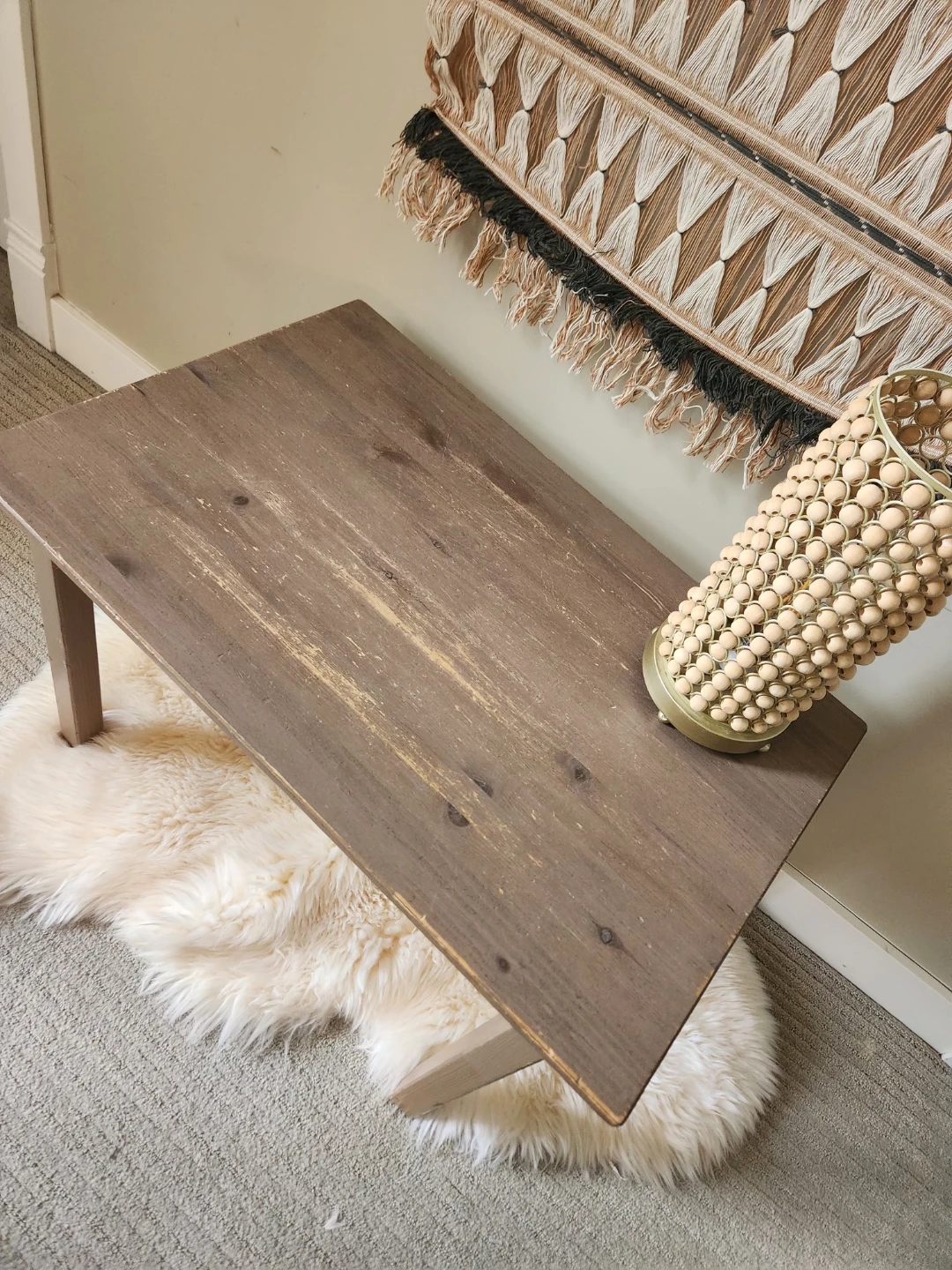 Rustic FARMHOUSE style SOLID WOOD Coffee OR Side Table - photo 2