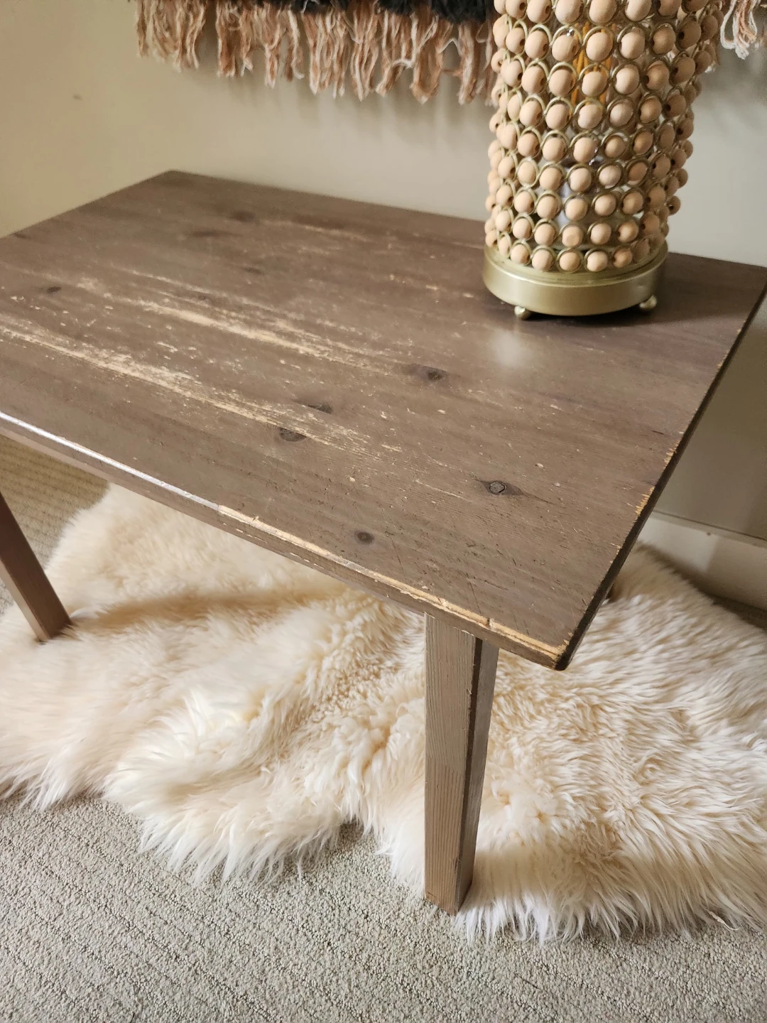 Rustic FARMHOUSE style SOLID WOOD Coffee OR Side Table - photo 3