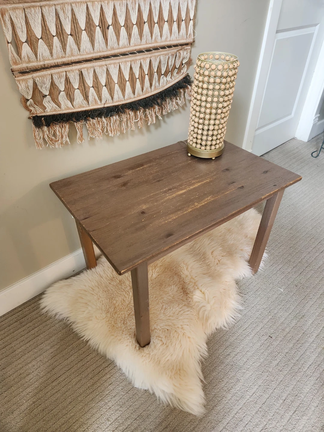 Rustic FARMHOUSE style SOLID WOOD Coffee OR Side Table - photo 5