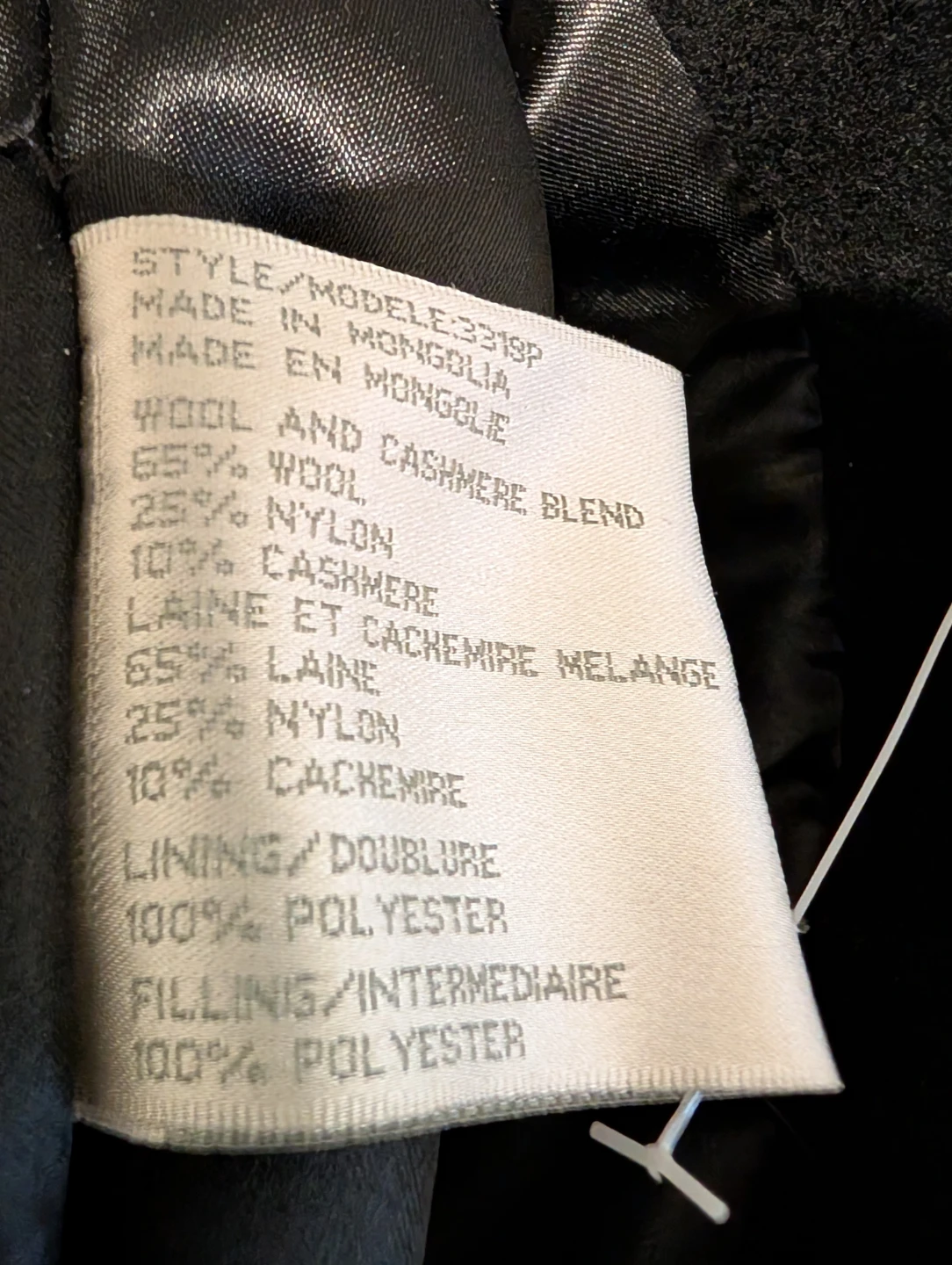 Fairweather Petite Black Wool & Cashmere Blend Coat - Size 8 - photo 4