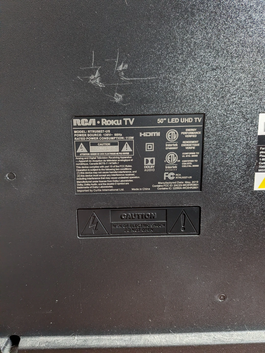 RCA 50" LED UHD TV Roku TV - photo 3