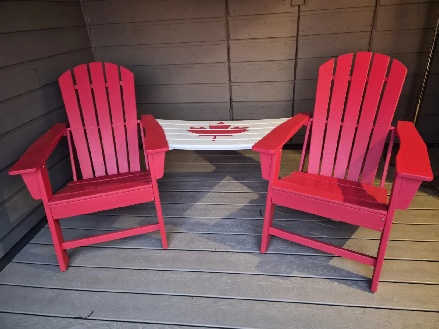 Andirondak wood chairs with table