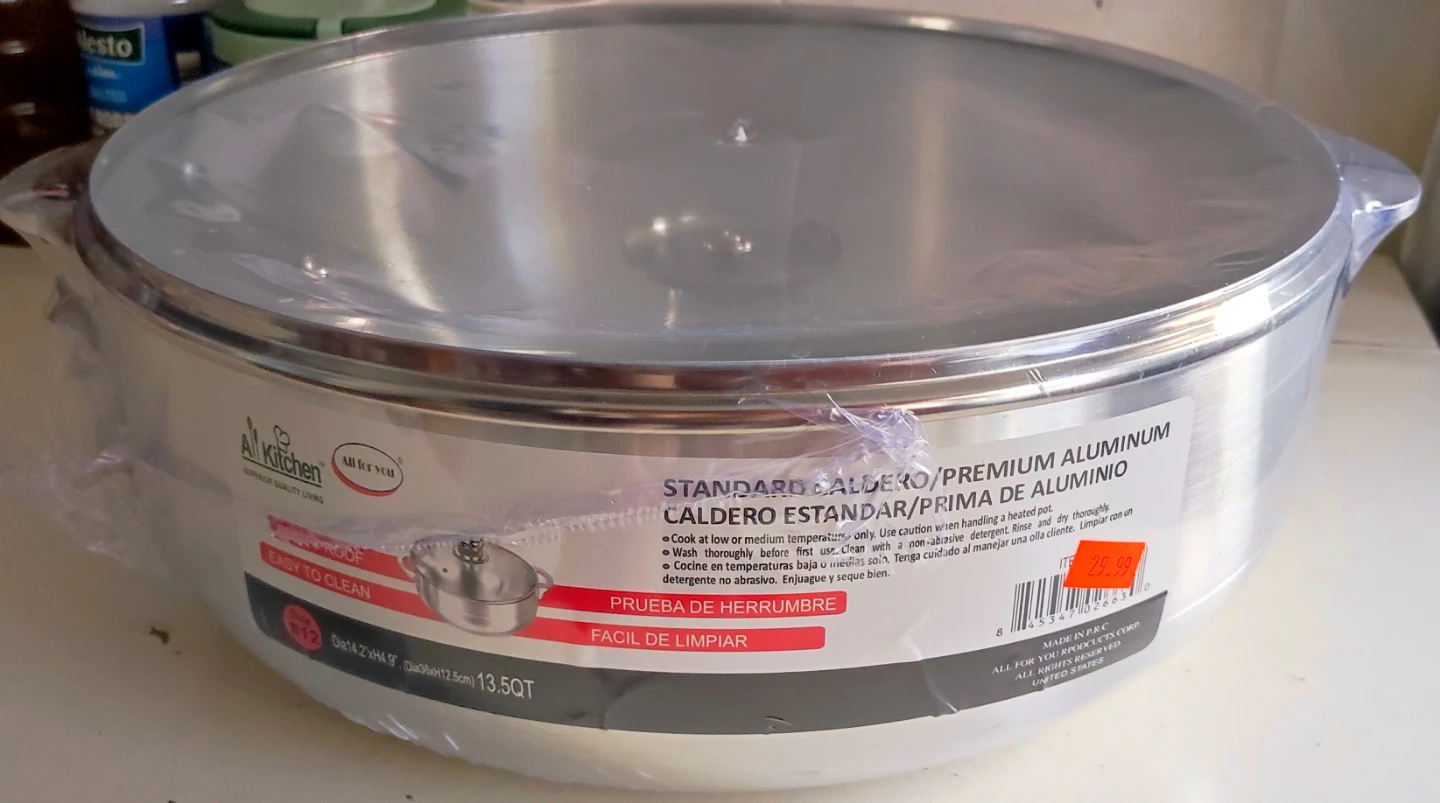 All Kitchen Premium Aluminum Standard Caldero 13.5 QT