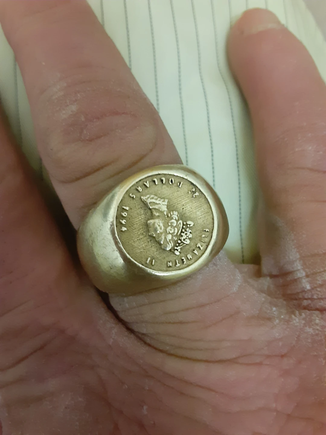 Vintage 1994 Canadian Dollar Coin Ring
