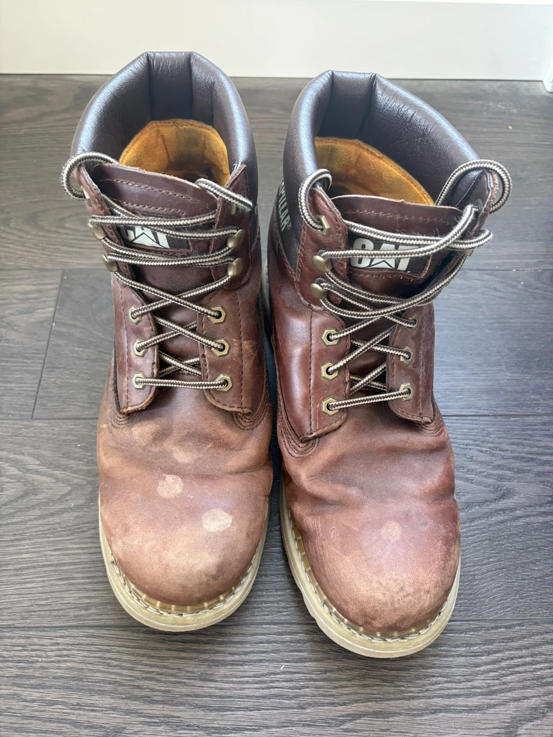 Brown Caterpillar boots size 12