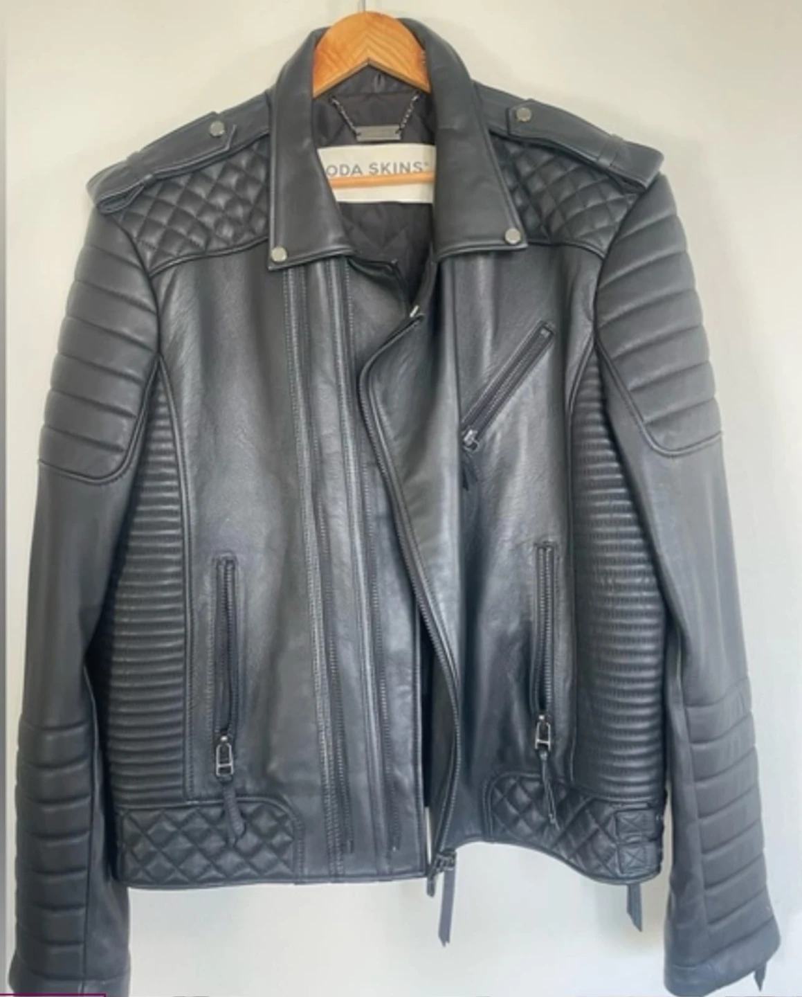 BODA SKINS Black Leather Jacket