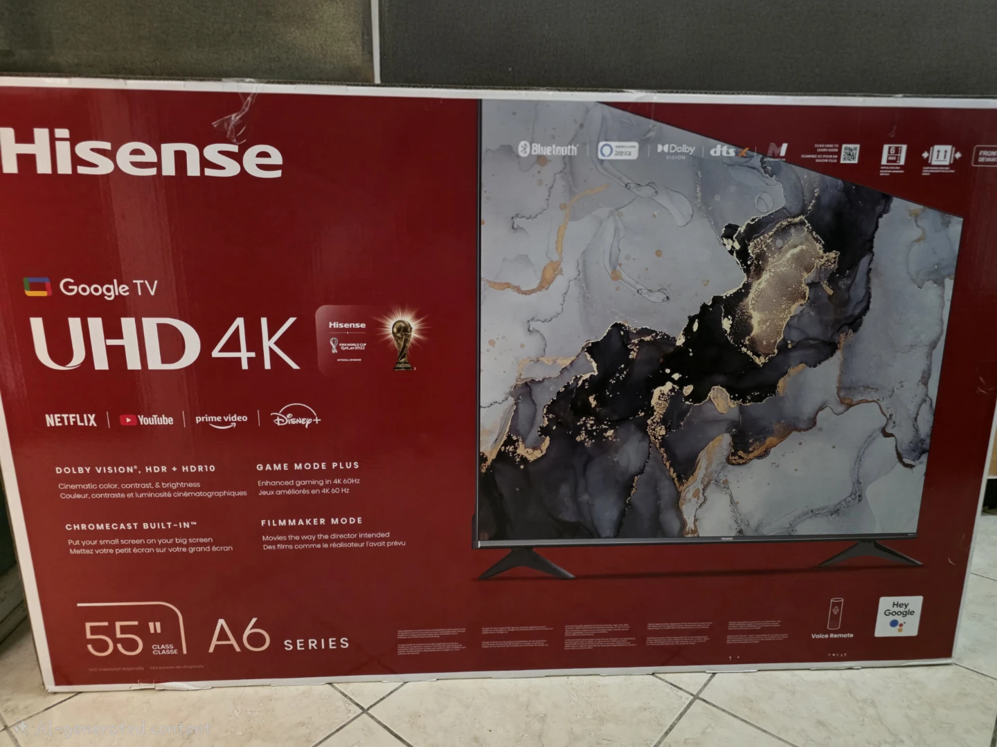 Hisense 55" UHD 4K A6 Series Google TV