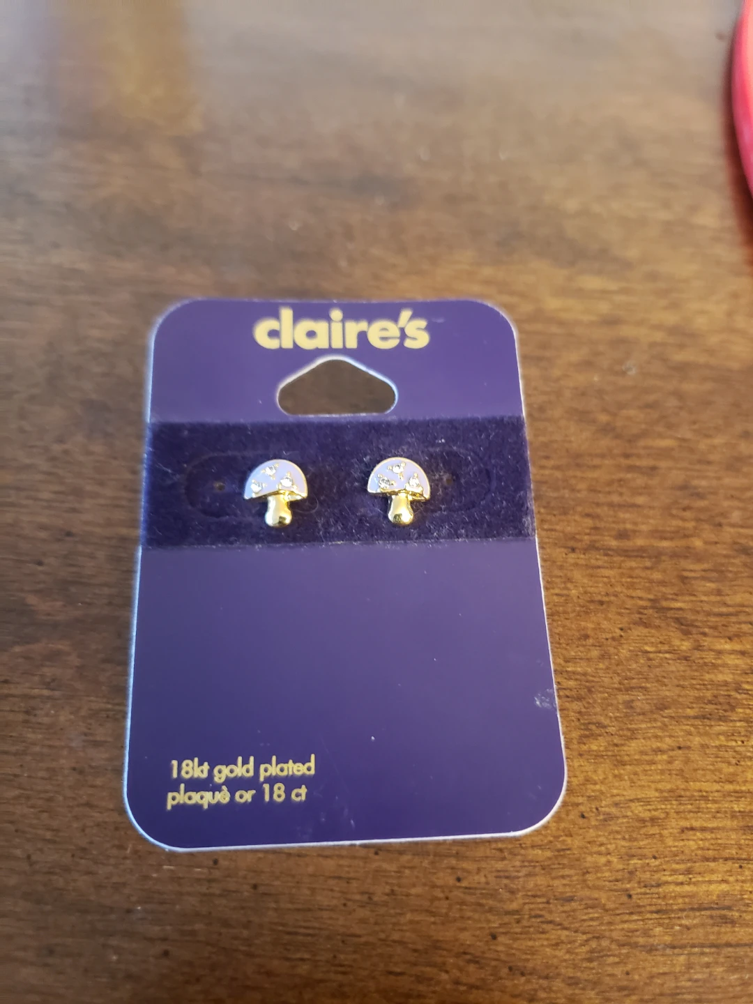 Claire's 18kt Gold Plated Mushroom Earrings - photo 2