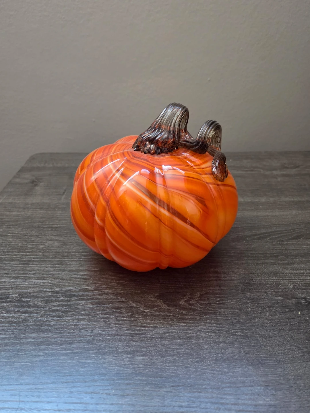 Glass Pumpkin Decor