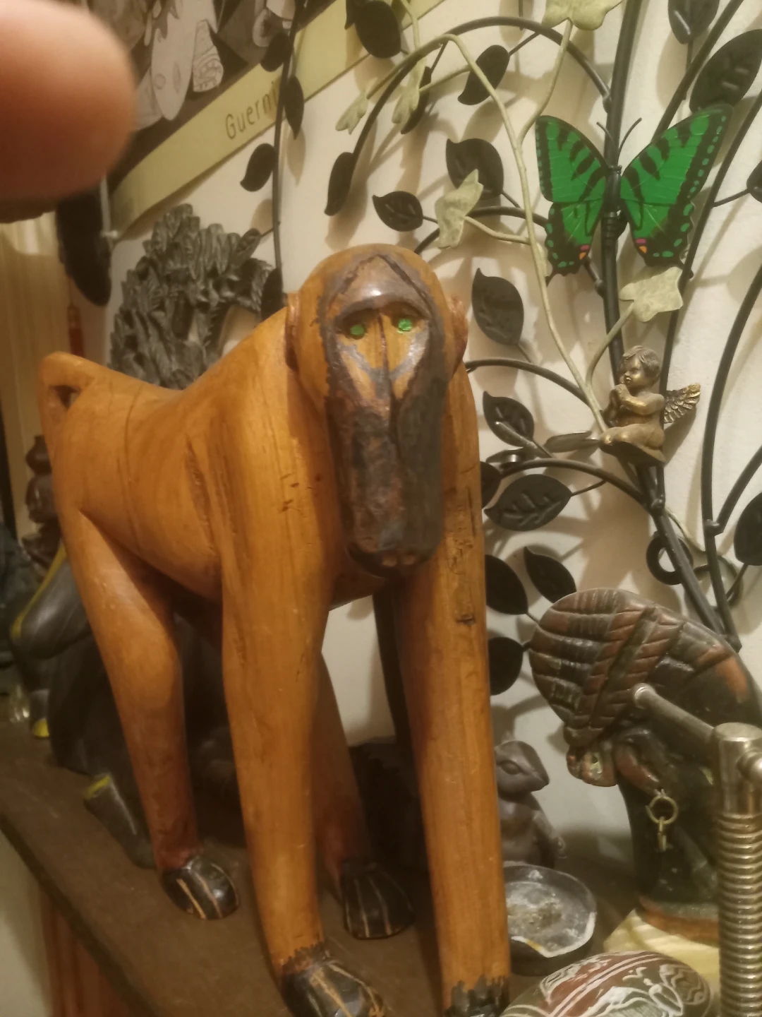 Wooden Monkey Figurine