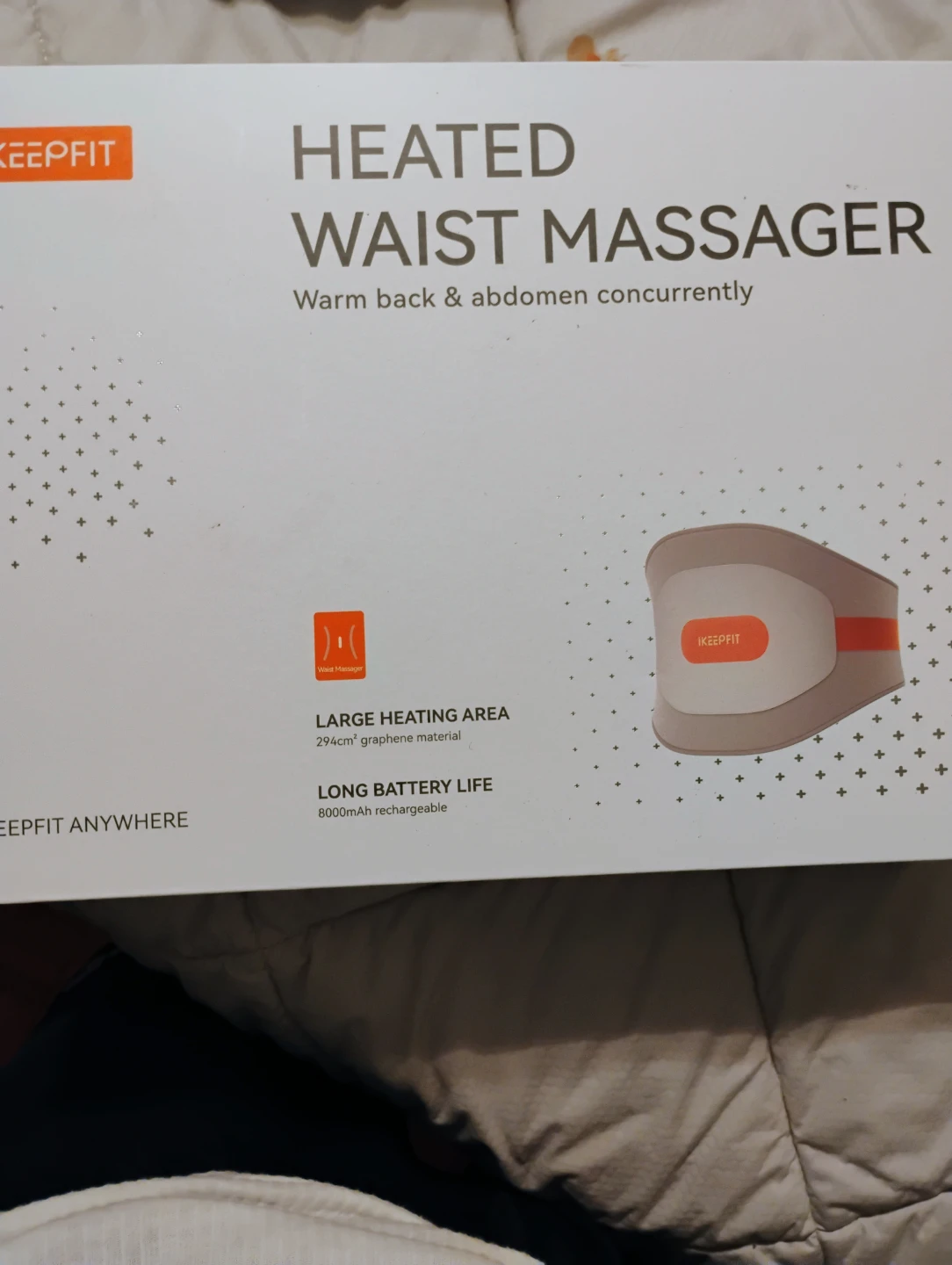 KEEP FIT Heated Waist Massager - Black