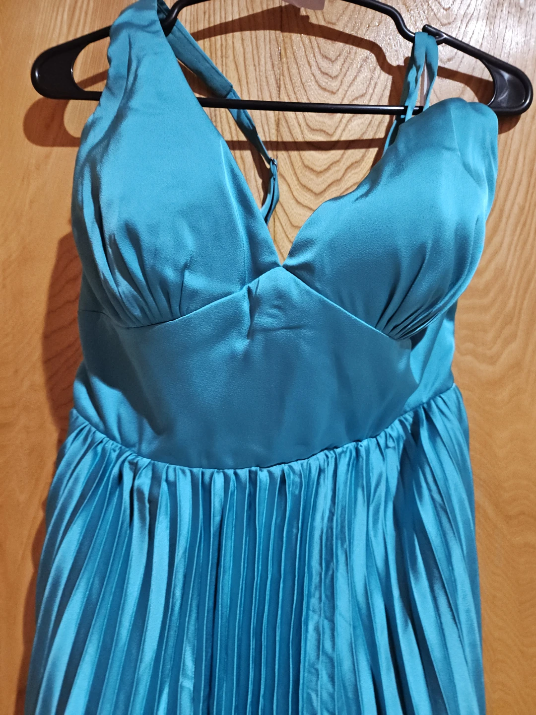 Teal Pleated Maxi Dress - photo 2