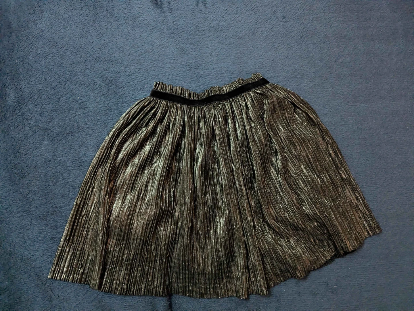 ZARA Pleated Metallic Skirt