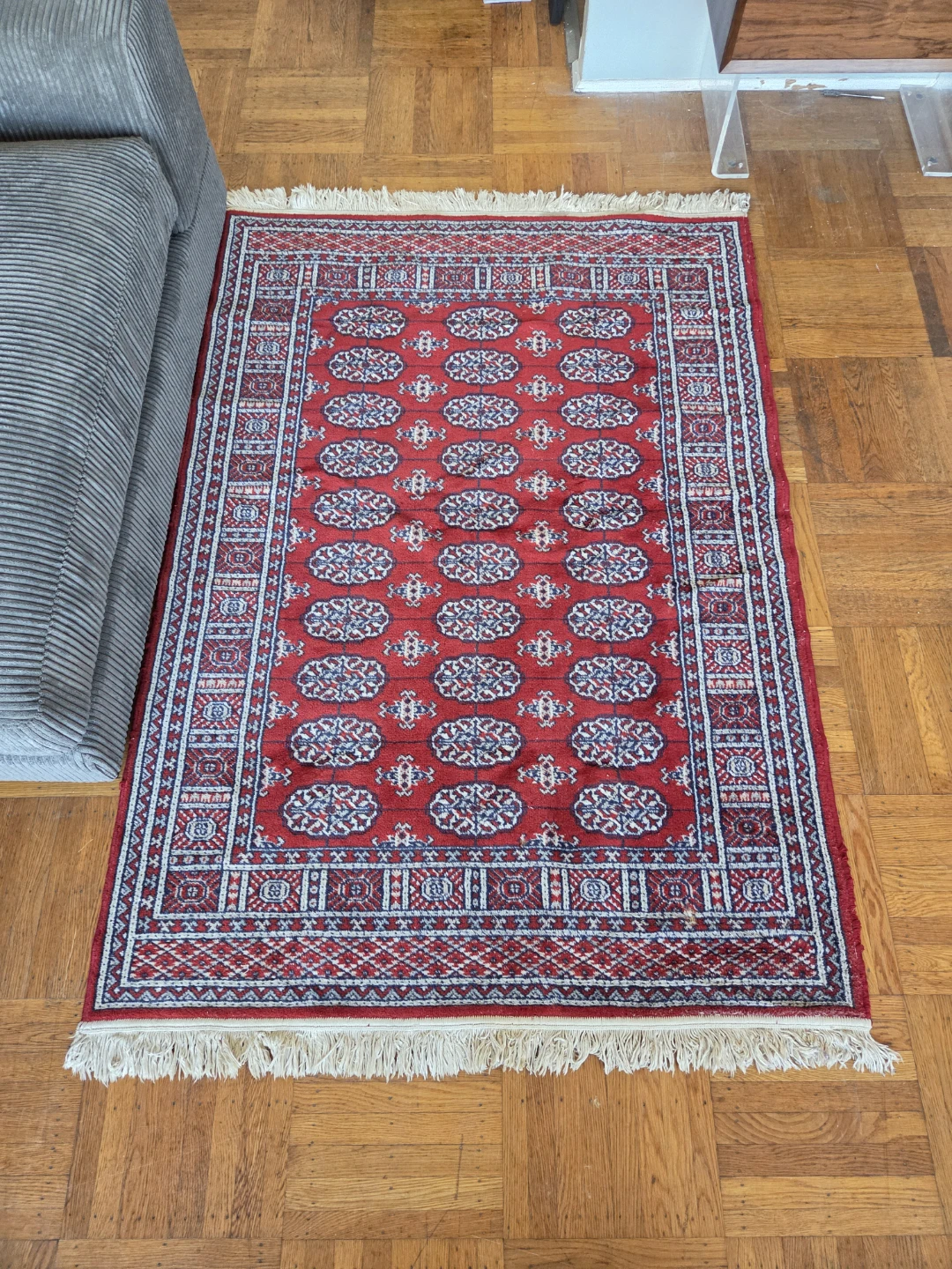 Vintage Hand-Knotted Wool Afghani Area Rug