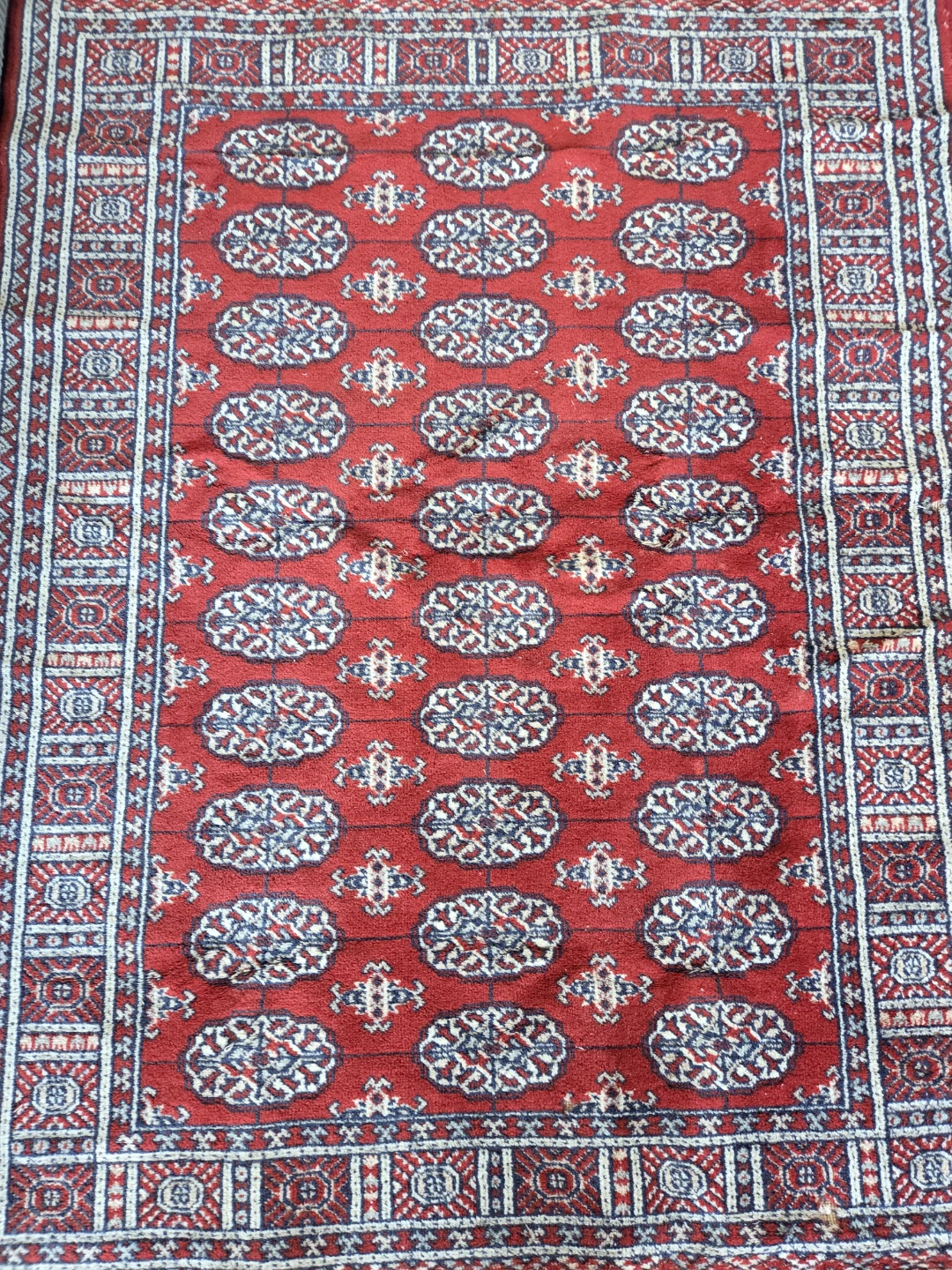 Vintage Hand-Knotted Wool Afghani Area Rug - photo 5