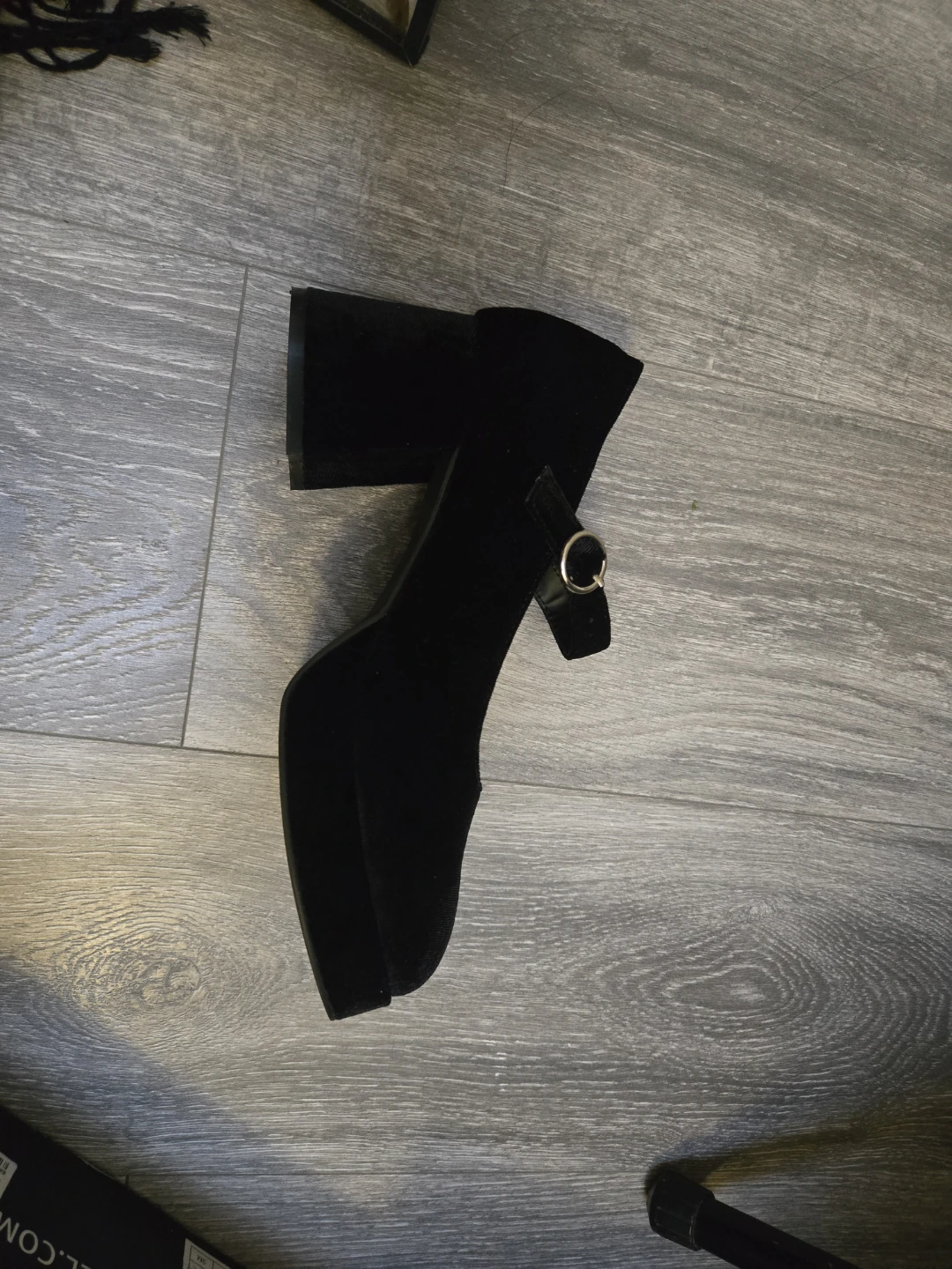 Black Velvet Mary Jane Shoes Size 9
