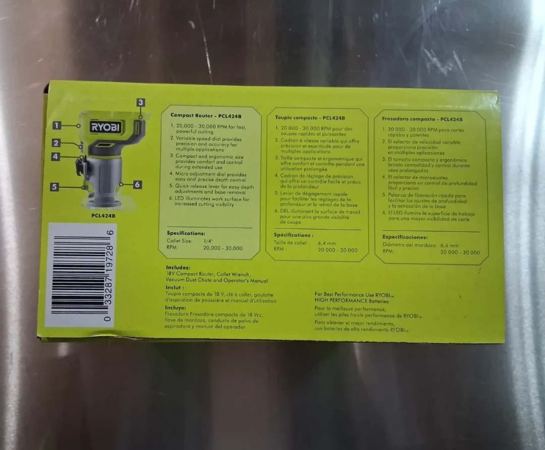 Ryobi ONE+ 18V Compact Router PCL424B - photo 4