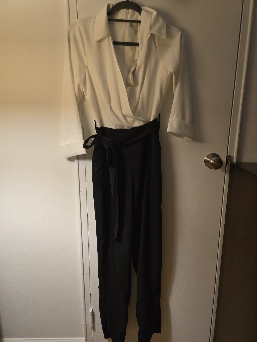 Coast Black and White Jumpsuit Size US 6