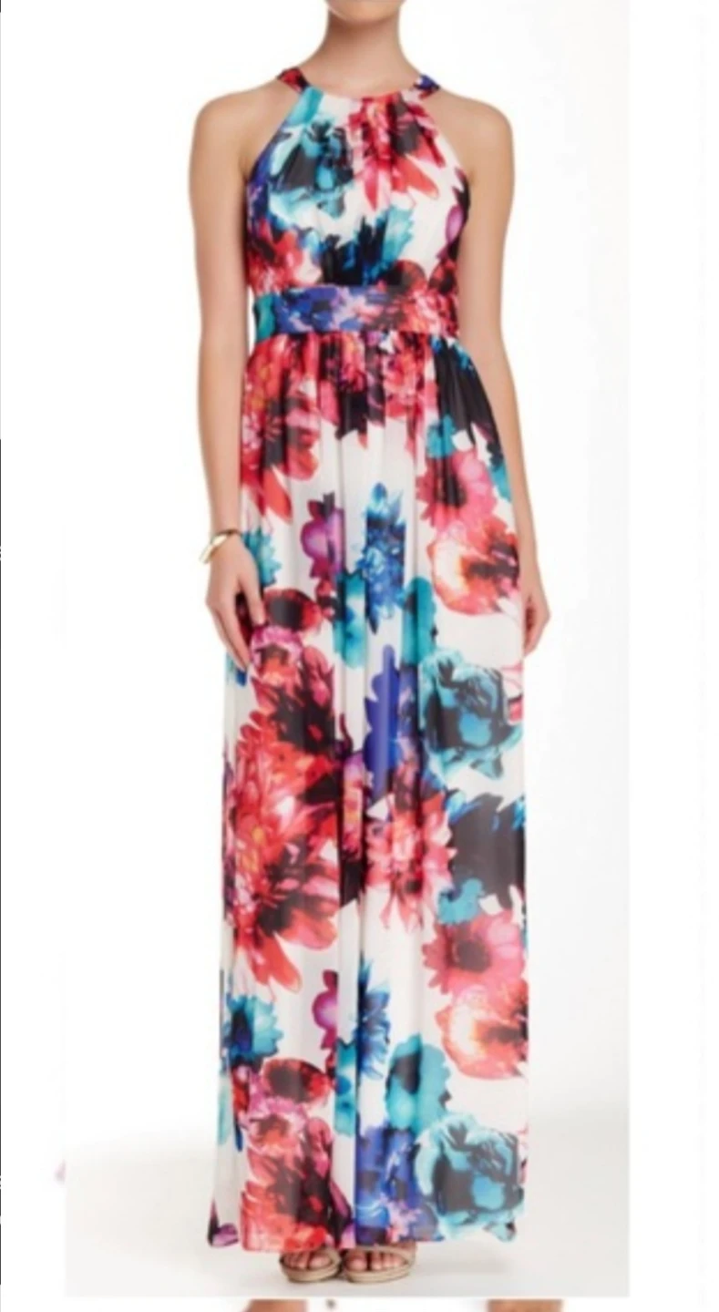 Eliza J Floral Maxi Dress Size 6 - photo 4