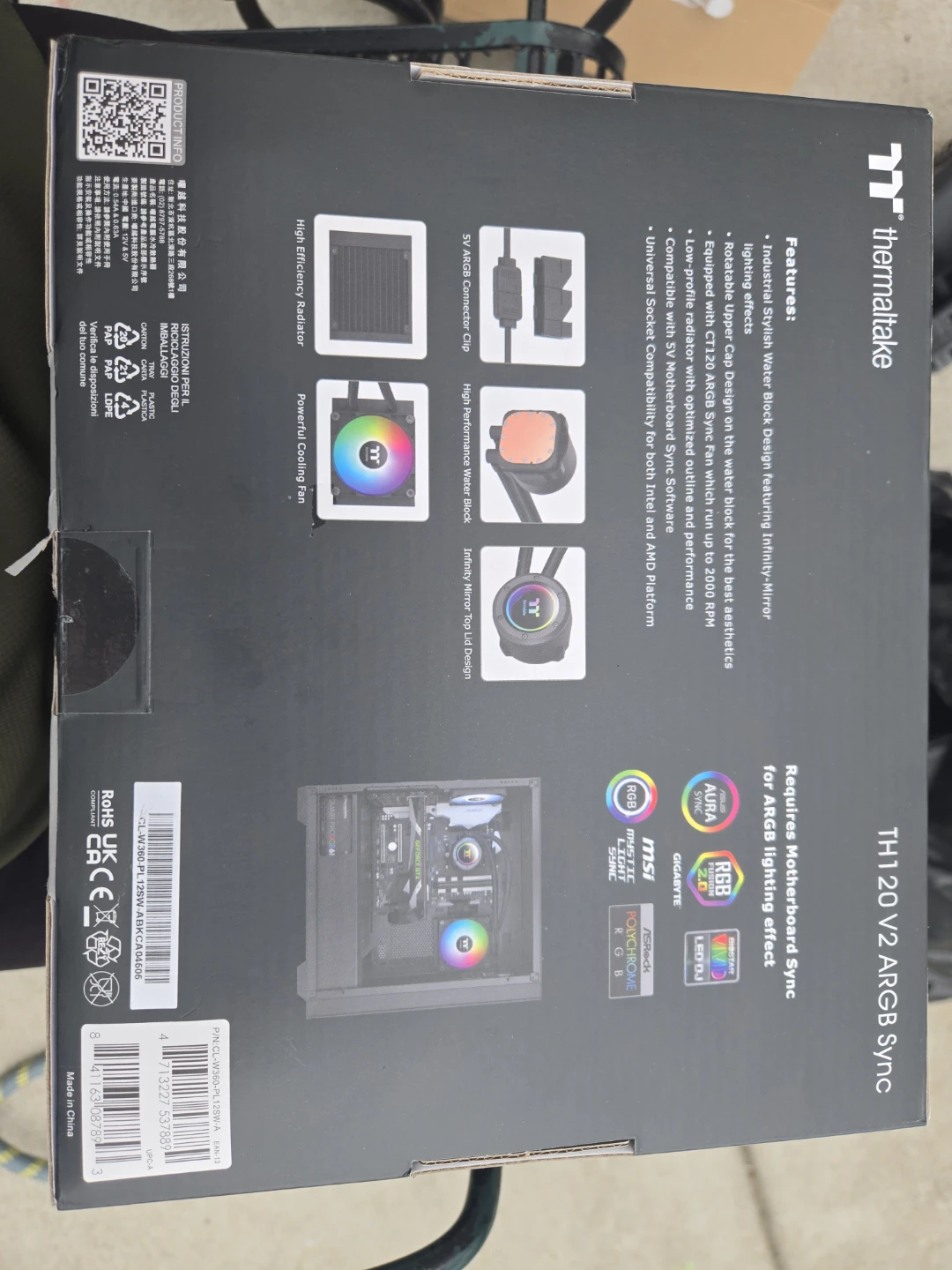 Thermaltake TH120 ARGB Sync V2 CPU Liquid Cooler - Black - photo 5