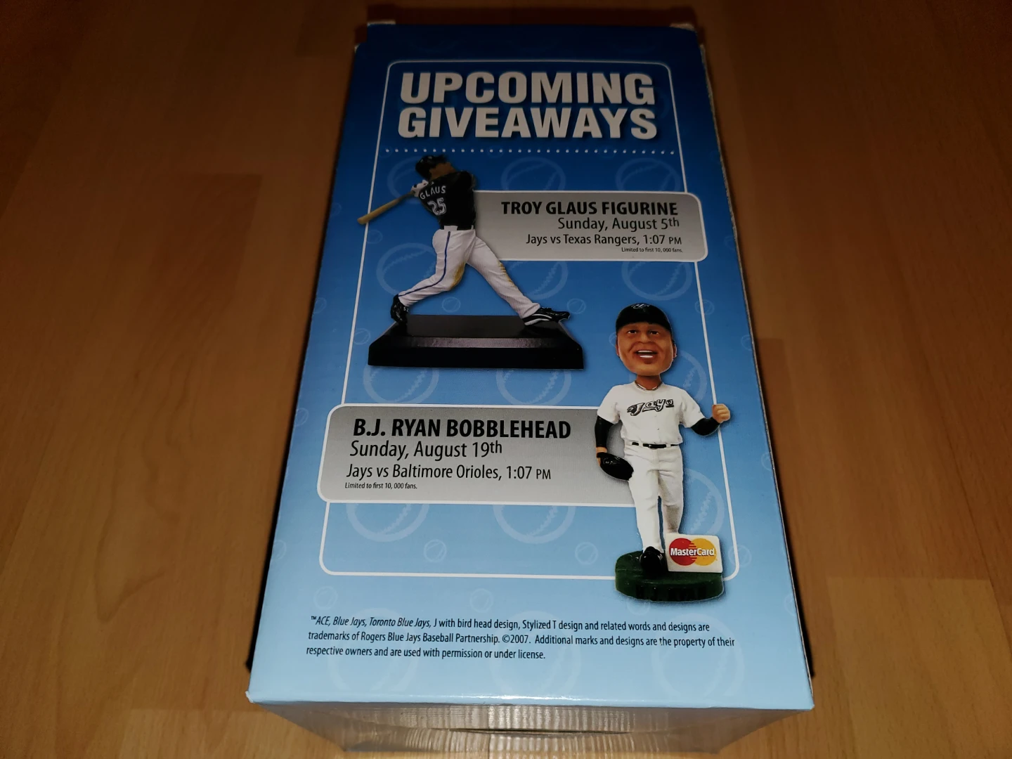 2007 SGA - ACE Bobblehead Toronto Blue Jays Limited Edition - photo 3